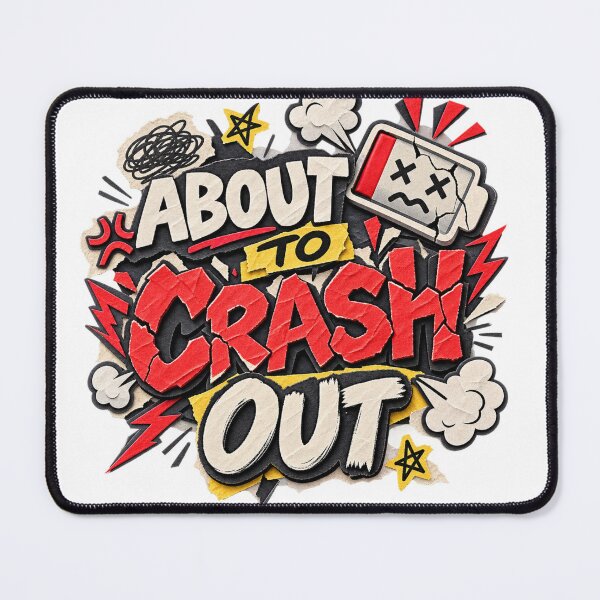Item preview, About To Crash Out Funny Papercraft Typography designed and sold by Promoffy.