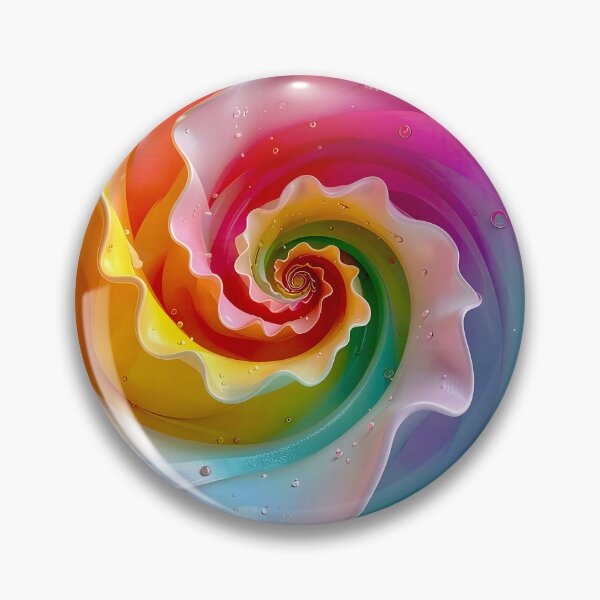 Item preview, Colorful Spiral Swirl in Pink Aqua Yellow designed and sold by Vicky Brago-Mitchell®.