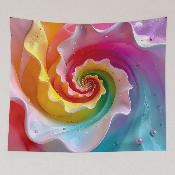 Item preview, Colorful Spiral Swirl in Pink Aqua Yellow designed and sold by Vicky Brago-Mitchell®.