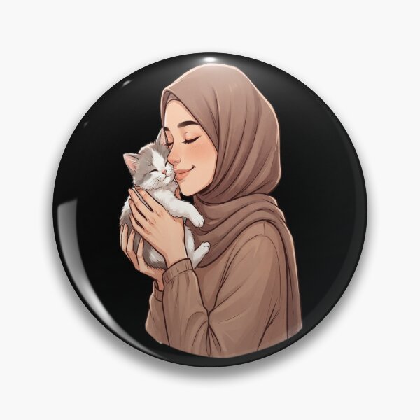 Item preview, HIJABI GIRL WITH CAT designed and sold by vasilestuardk.