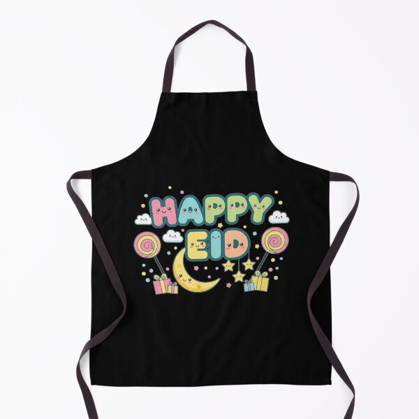Item preview, "Happy Eid" Cute Pastel Doodle with Moon & Sweets designed and sold by D-Islamic.