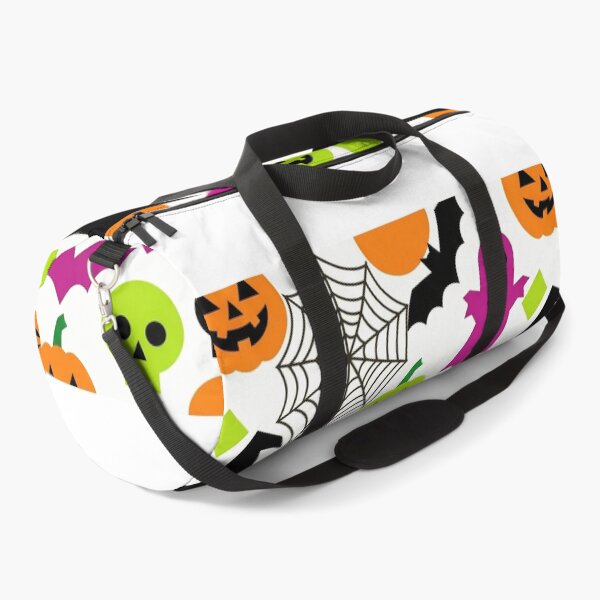 Item preview, Neon Geometric Halloween Pattern - Cute Ghosts Pumpkins Bats Skulls Modern designed and sold by LenNo9881.
