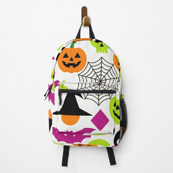 Item preview, Neon Geometric Halloween Pattern - Cute Ghosts Pumpkins Bats Skulls Modern designed and sold by LenNo9881.
