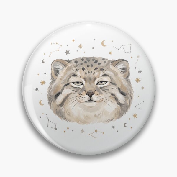Item preview, Cosmic Side-Eye Manul | Pallas Cat Low Energy Meme Design designed and sold by HelgaCraftery.