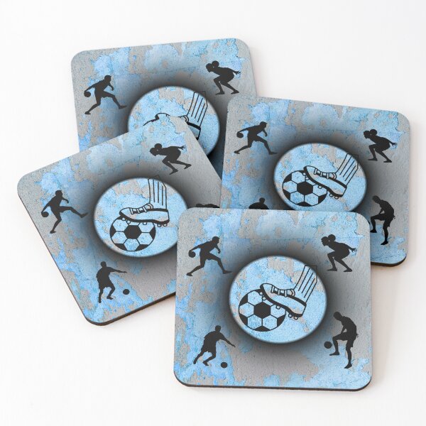 Item preview, Soccer Football Street Art Blue Graffiti designed and sold by PetruArtDesigns.