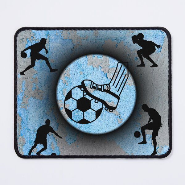 Item preview, Soccer Football Street Art Blue Graffiti designed and sold by PetruArtDesigns.