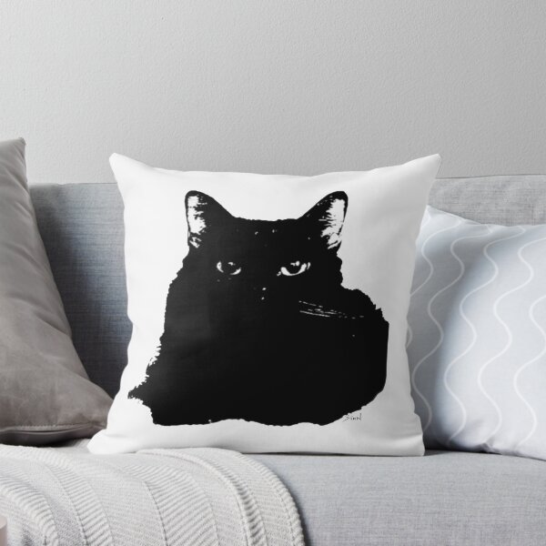 Item preview, Intimidating Fluffy Black Cat designed and sold by artxsian.