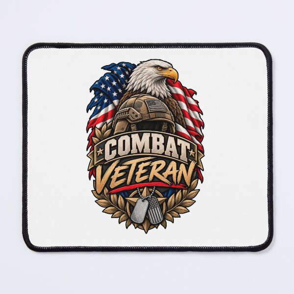 Item preview, Combat Veteran American Eagle Flag Design designed and sold by Worn With Honor.
