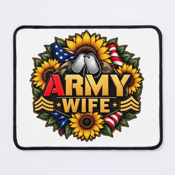 Item preview, Army Wife Sunflower designed and sold by Worn With Honor.