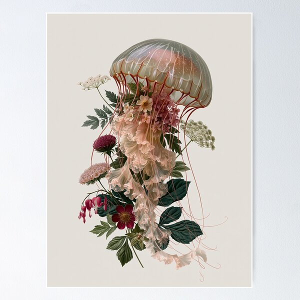 Item preview, Floral Jellyfish Garden designed and sold by Helenaphotoart.