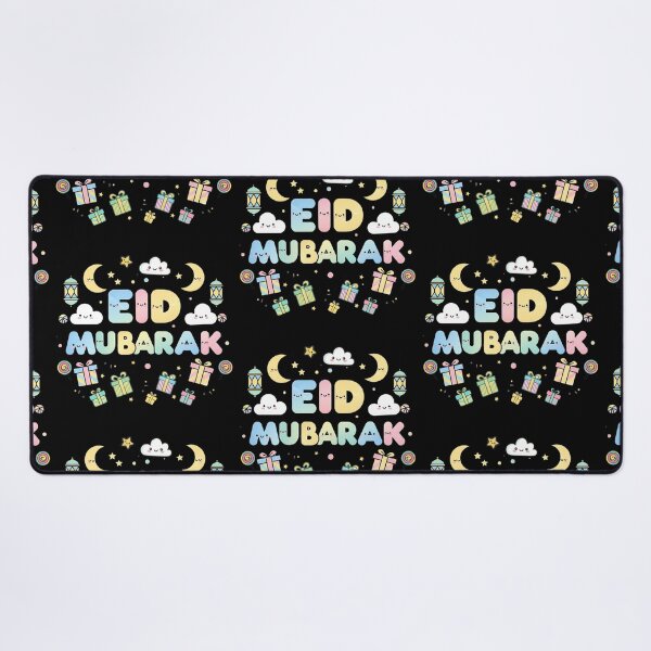 Item preview, “Eid MUBARAK" Cute Pastel Doodle with Moon & Sweets designed and sold by D-Islamic.
