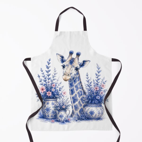 Item preview, Blue Watercolor Giraffe Among Flowers designed and sold by fnsdjfnsidjdns.