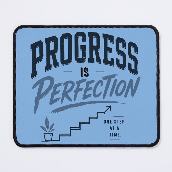 Item preview, Progress Not Perfection One Step at a Time Student Motivation designed and sold by Sunday.Supply.