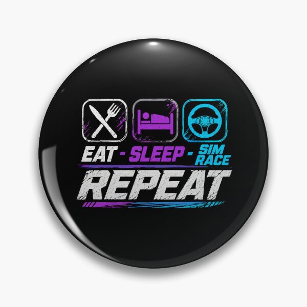 Item preview, Eat sleep sim race repeat for sim racing fans designed and sold by HandicraftArt.