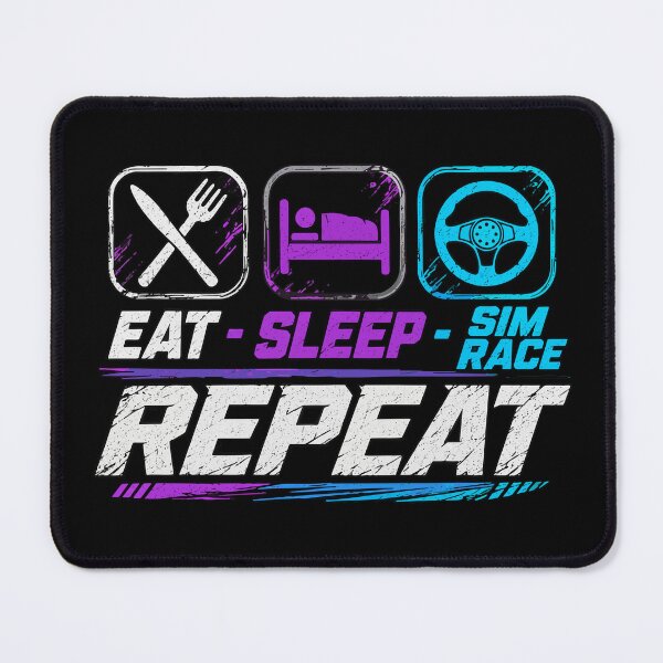 Item preview, Eat sleep sim race repeat for sim racing fans designed and sold by HandicraftArt.