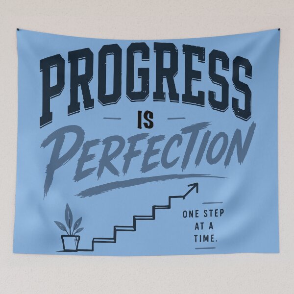Item preview, Progress Not Perfection One Step at a Time Student Motivation designed and sold by Sunday.Supply.
