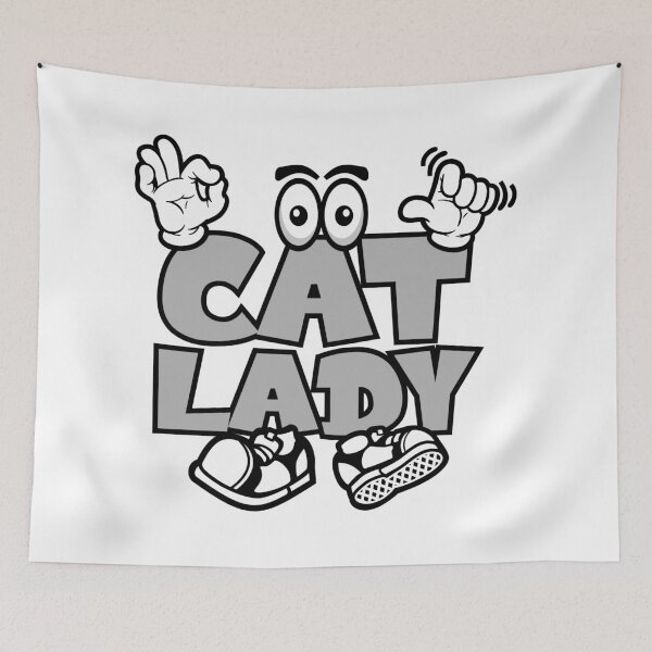 Item preview, CAT LADY - PETS Graffitti Character Bold Retro designed and sold by NFTWords.