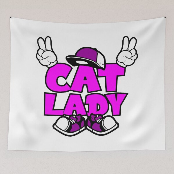 Item preview, CAT LADY - PETS Lettering Comic Words Funny  designed and sold by NFTWords.