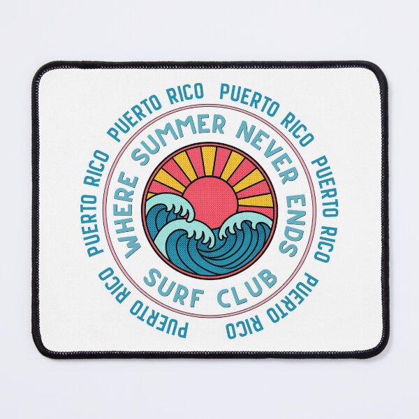 Item preview, Puerto Rico Surf Club Retro Sunset Wave Badge Design designed and sold by DonnaRaine.