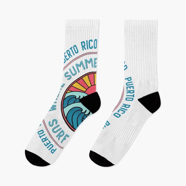 Item preview, Puerto Rico Surf Club Retro Sunset Wave Badge Design designed and sold by DonnaRaine.