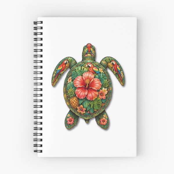 Item preview, Tropical Flower Sea Turtle | Ocean Summer Paradise Art Collection designed and sold by Zaru Art Studio.
