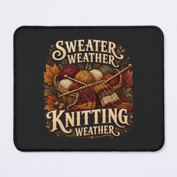 Item preview, Sweater Weather Is Knitting Weather – Cozy Fall Knitter Design designed and sold by astersgraphics.