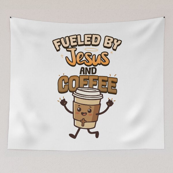 Item preview, Powered By Jesus & Coffee | Christian Faith & Caffeine designed and sold by SleekVisuals.