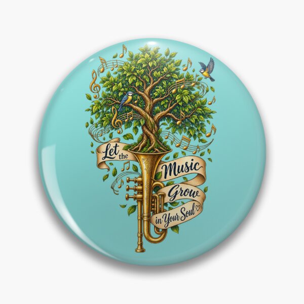 Item preview, Let the Music Grow in Your Soul Trumpet Tree Art designed and sold by Evelashop.