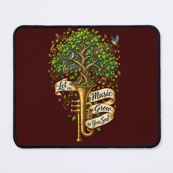 Item preview, Let the Music Grow in Your Soul Trumpet Tree Art designed and sold by Evelashop.