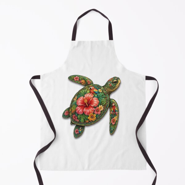 Item preview, Tropical Hibiscus Sea Turtle | Ocean Summer Paradise Art Collection designed and sold by Zaru Art Studio.
