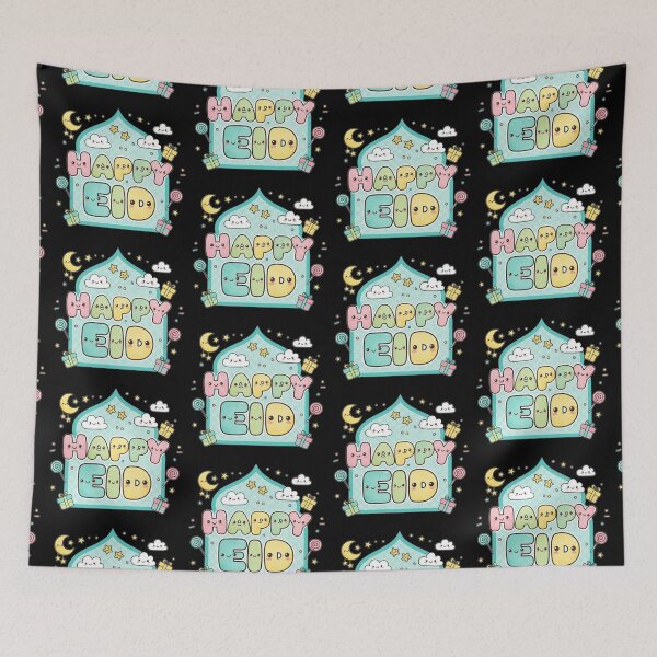 Item preview, Adorable "HAPPY EID" Pastel Mosque Arch Celebration (V.2) designed and sold by D-Islamic.