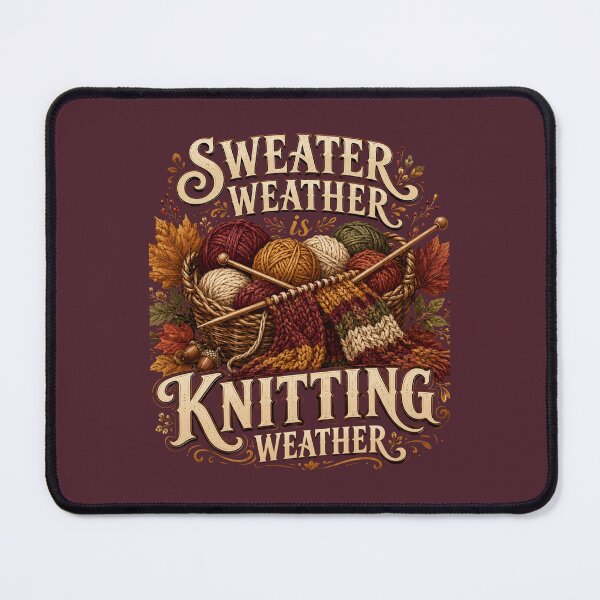 Item preview, Sweater Weather Is Knitting Weather – Cozy Fall Knitter Design designed and sold by astersgraphics.