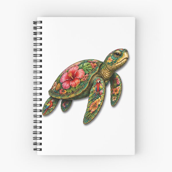 Item preview, Tropical Parrot Sea Turtle | Ocean Summer Paradise Art Collection designed and sold by Zaru Art Studio.