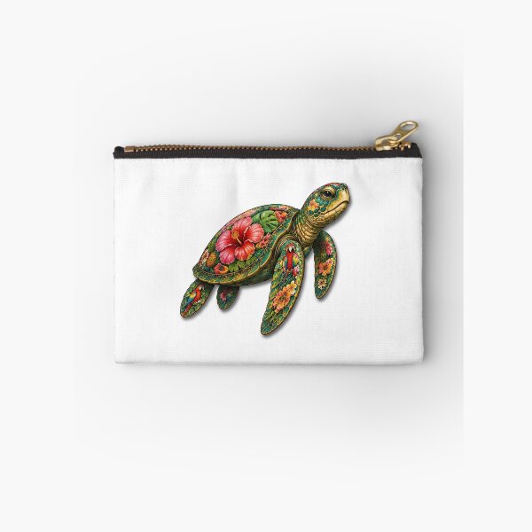Item preview, Tropical Parrot Sea Turtle | Ocean Summer Paradise Art Collection designed and sold by Zaru Art Studio.