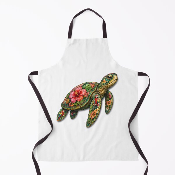Item preview, Tropical Parrot Sea Turtle | Ocean Summer Paradise Art Collection designed and sold by Zaru Art Studio.