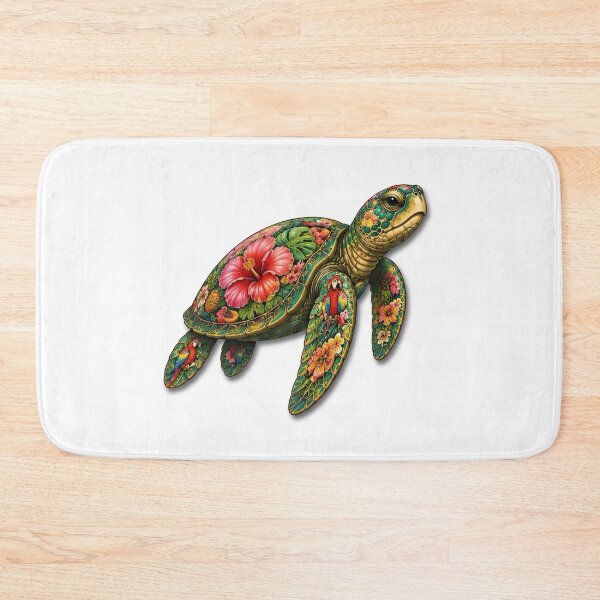 Item preview, Tropical Parrot Sea Turtle | Ocean Summer Paradise Art Collection designed and sold by Zaru Art Studio.