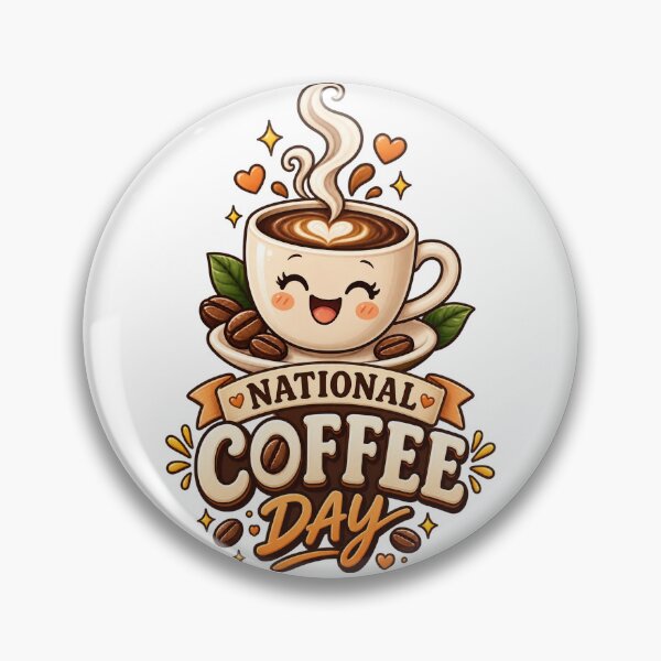 Item preview, National Coffee Day Cute Coffee Cup Design designed and sold by Doodle Souq.