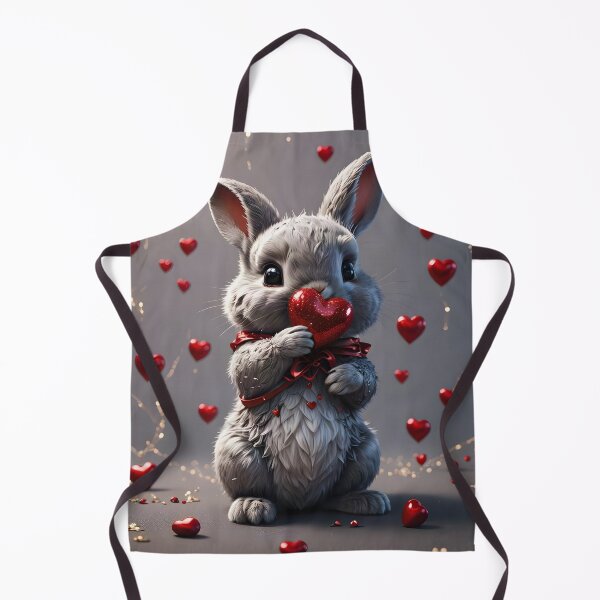 Item preview, Fluffy Bunny with Sparkly Valentine Heart designed and sold by SolenLumens.