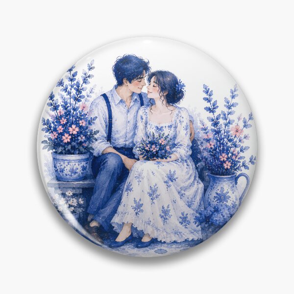 Item preview, Romantic Blue Watercolor Couple designed and sold by fnsdjfnsidjdns.
