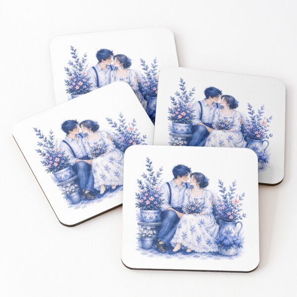 Item preview, Romantic Blue Watercolor Couple designed and sold by fnsdjfnsidjdns.