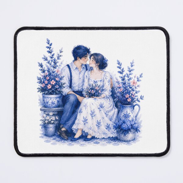 Item preview, Romantic Blue Watercolor Couple designed and sold by fnsdjfnsidjdns.