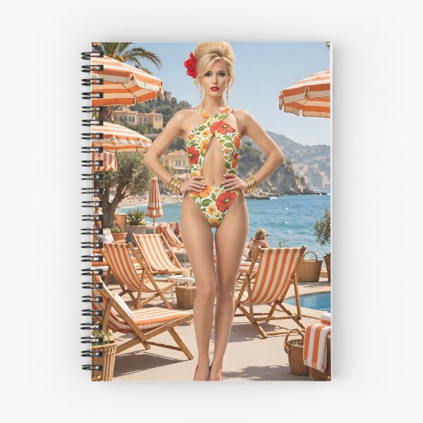 Item preview, Riviera Blonde - Vintage 60s Floral Swimsuit on Italian Beach - Retro Beach Club designed and sold by Ela Art Space .