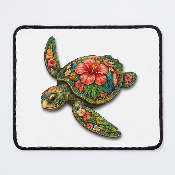 Item preview, Swimming Tropical Turtle | Ocean Summer Paradise Art Collection designed and sold by Zaru Art Studio.