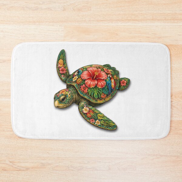 Item preview, Swimming Tropical Turtle | Ocean Summer Paradise Art Collection designed and sold by Zaru Art Studio.