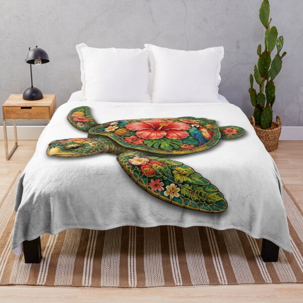 Item preview, Swimming Tropical Turtle | Ocean Summer Paradise Art Collection designed and sold by Zaru Art Studio.
