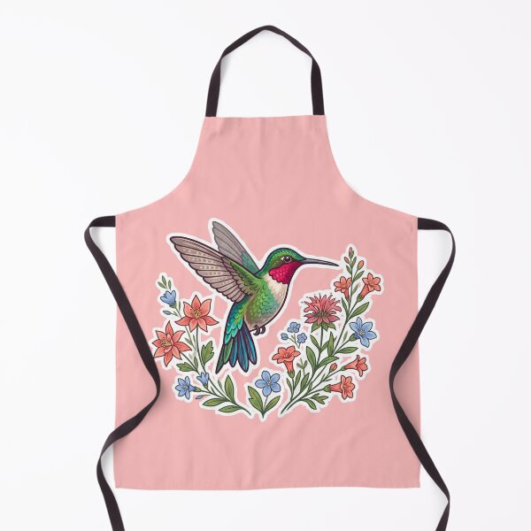 Item preview, Hummingbird Powered by Nectar – Floral Bird Lover Art designed and sold by JenniferMoren.