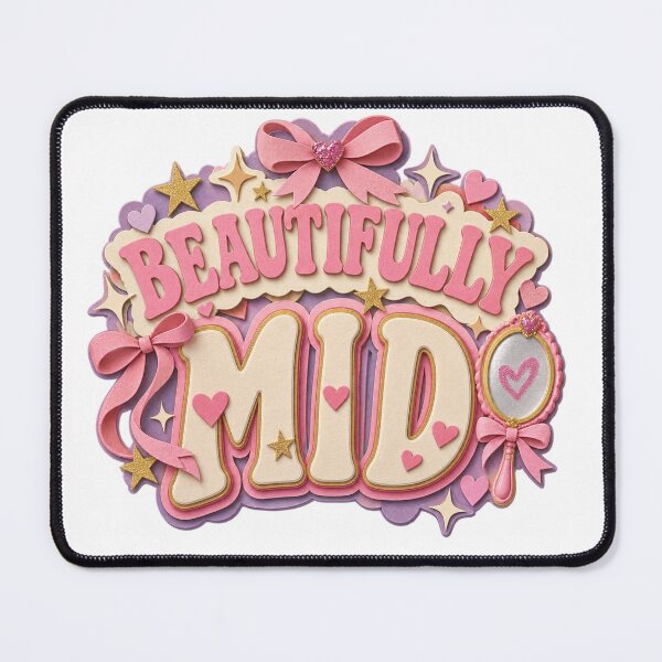 Item preview, Beautifully Mid Papercraft Cute Typography with Mirror designed and sold by Promoffy.