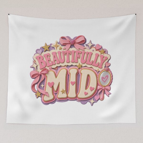 Item preview, Beautifully Mid Papercraft Cute Typography with Mirror designed and sold by Markloom.co.