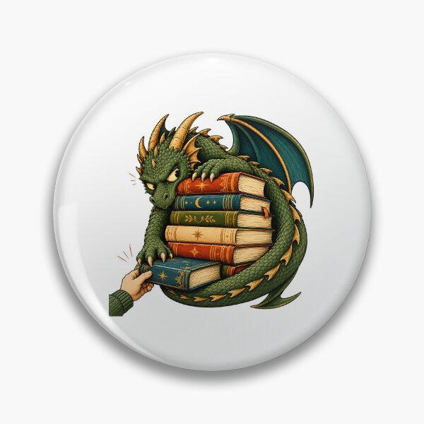 Item preview, Dragon Book Lover – Guardian of the Book Hoard designed and sold by Digital Culture Studio.