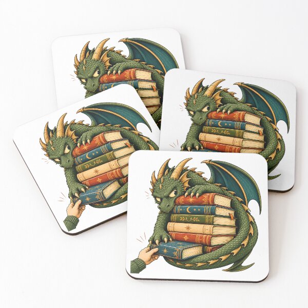 Item preview, Dragon Book Lover – Guardian of the Book Hoard designed and sold by Digital Culture Studio.